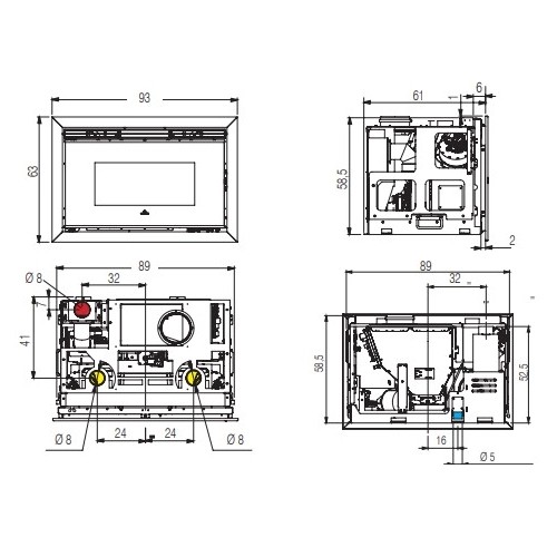 Inserto cheminée à pellets Edilkamin 12++ Evo 12,7 kW
