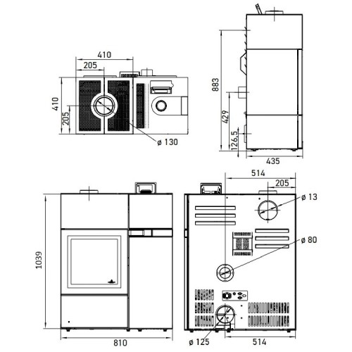 Stufa a pellet Austroflamm Quadra Duo 7 kW