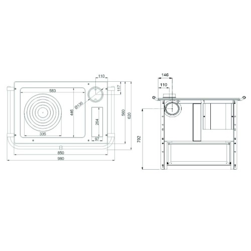 Cuisinière à bois Westminster Landhausherd K 85 F/A 6 kW