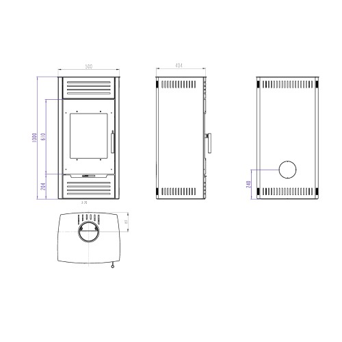 Stufa a legna Wamsler Seto 8 kW