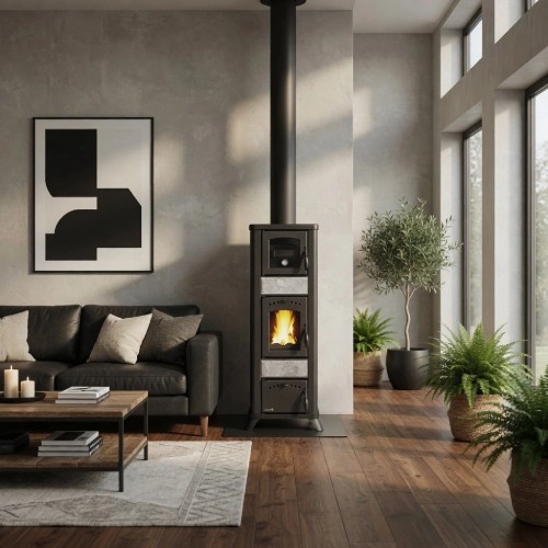 Stufa a legna Wamsler Romantik-B II Backfach 6 kW