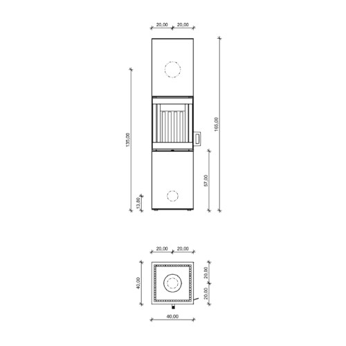 Stufa a legna Neocube S30XL Steel Edition 6 kW