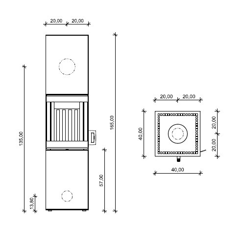Stufa a legna Neocube S30 XL 6 kW