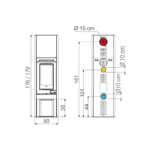 Stufa a legna Edilkamin Tally S Evo 9,1 kW