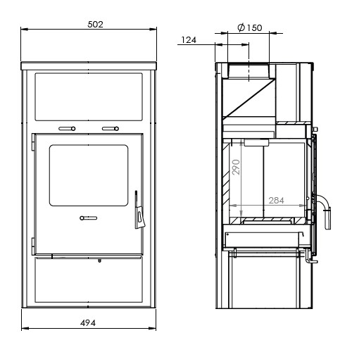 Stufa a legna Reuter Fayron 6 kW