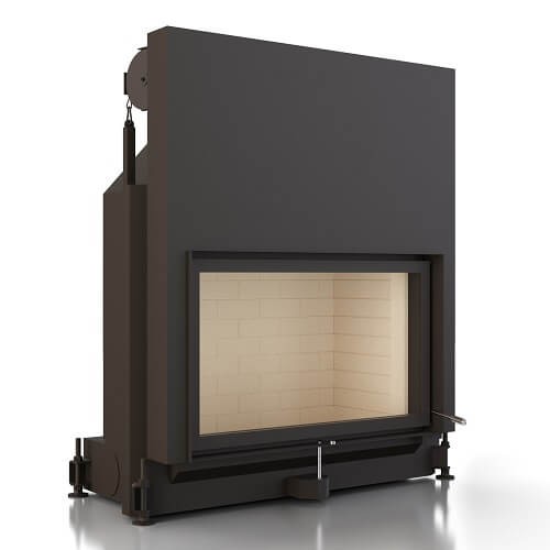 Inserto a legna Brunner Foyer Stil plat 53-88 + porte coulissante 11 kW