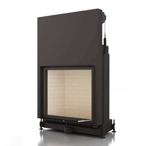 Inserto a legna Brunner Foyer Stil plat 75-90 + porte coulissante 13 kW