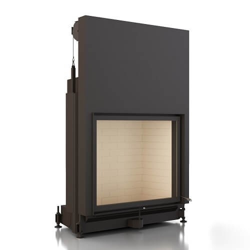 Inserto a legna Brunner Foyer Stil plat 75-90 + porte coulissante 13 kW