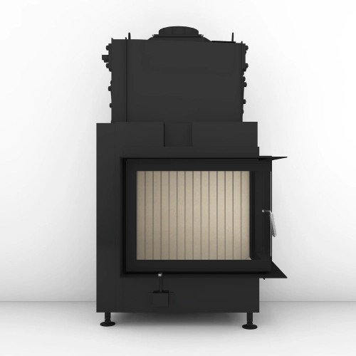 Inserto a legna d’angle Brunner 42/57/30 droite 8 kW porte pivotante, hydro