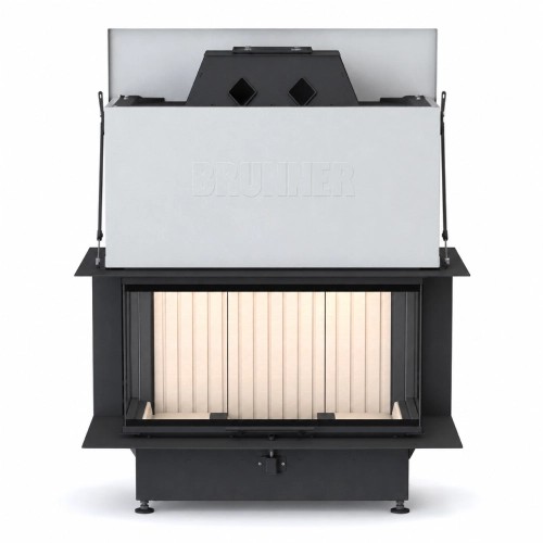 Inserto a legna Brunner BKH 5.0 Panorama 45-35-120-35 porte coulissante 13 kW