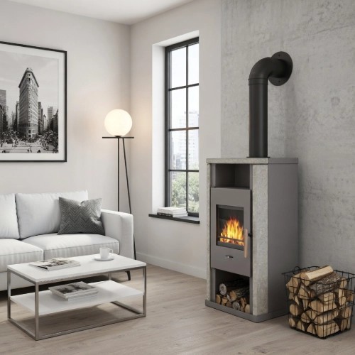 Stufa a legna Wamsler Yuna Pierre naturelle 6 kW