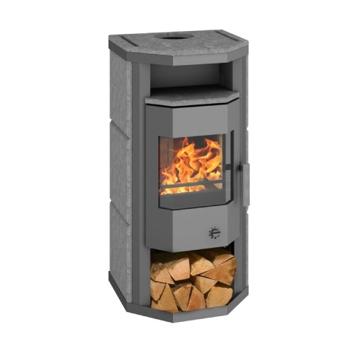 Stufa a legna Wamsler Thyra DB avec feu continu automatique 6 kW