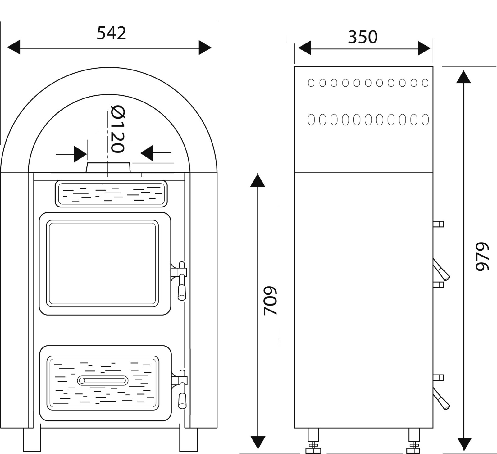 Stufa a legna Wamsler Kamino 109-6F/A 6 kW
