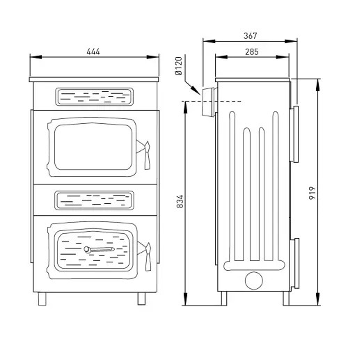 Stufa a legna Wamsler 10981F-WO 8 kW