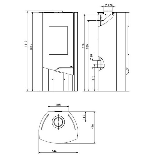 Stufa a legna Wamsler N-Line Nevada 5 kW