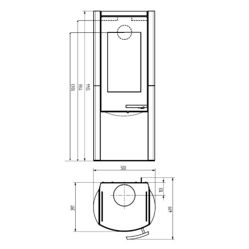 Stufa a legna Wamsler Motho 8 kW