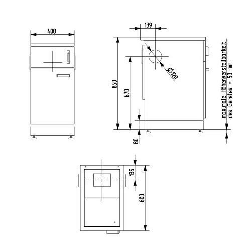 Cuisinière à bois Wamsler K 140 S 5 kW