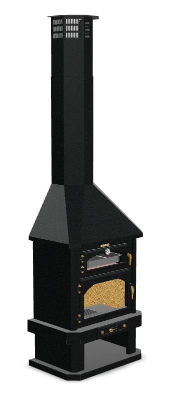 Cheminée à bois avec four - BRONPI Ebro 15 KW