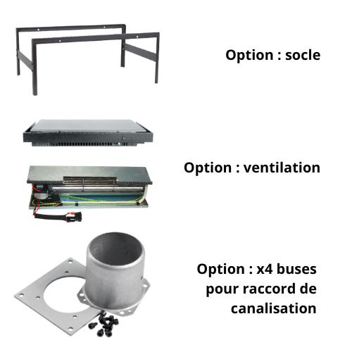 Inserto à bois option ventilé et canalisable - SUPRA Tertio 76 9.5 kW
