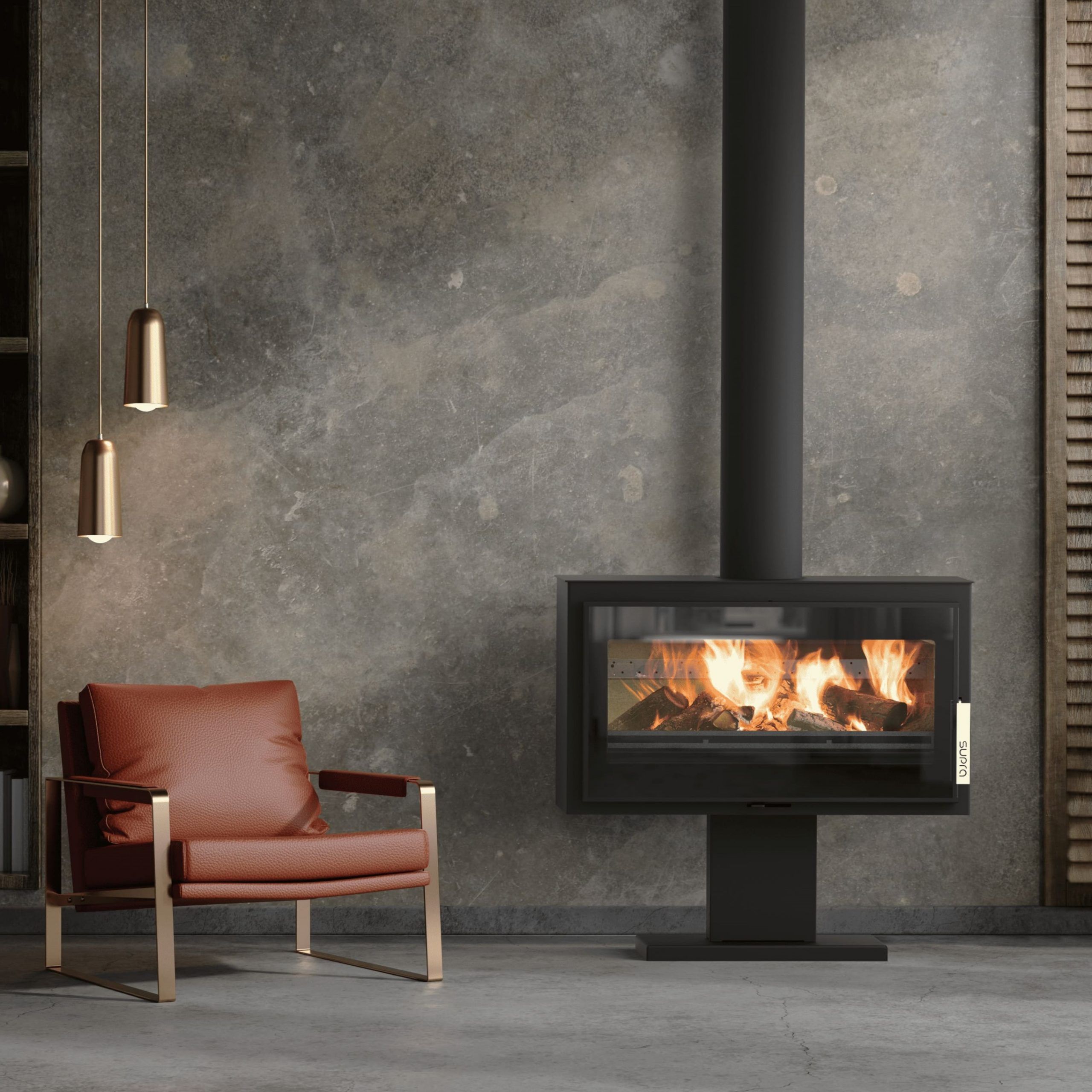Stufa a legna étanche - SUPRA Larry sur Pied 8.5 kW