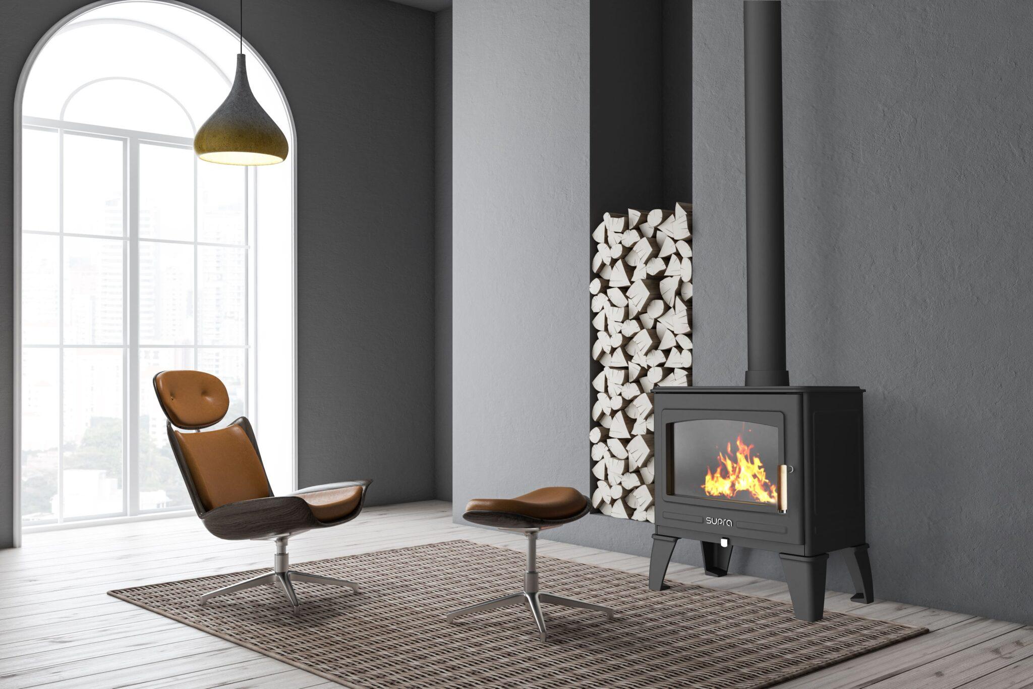 Stufa a legna raccordable en fonte - SUPRA Georges 6.7 kW