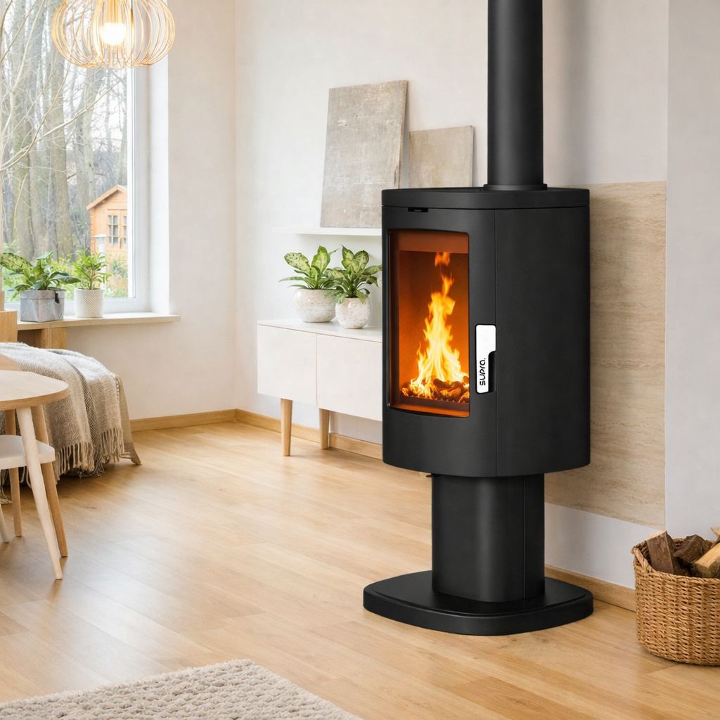 Stufa a legna en fonte -SUPRA Maonie sur pied 11.5 kW