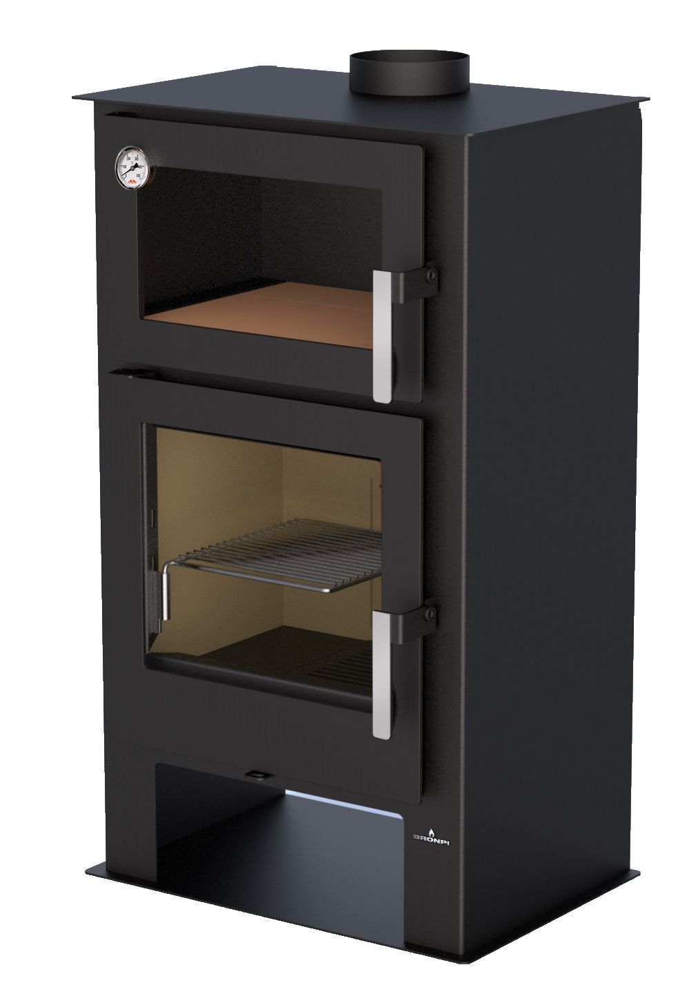 Stufa a legna avec four - BRONPI Gijon-H 9 kW