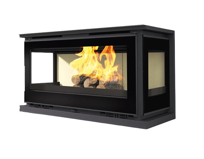 Inserto à bois 3 vitres ventilé - FIREMATIC Olly 13.3 kW