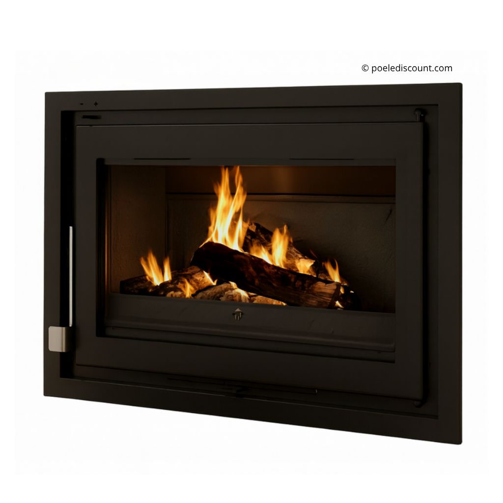 Inserto à bois ventilé - FIREMATIC Waco fonte sérigraphié 12.6 kW