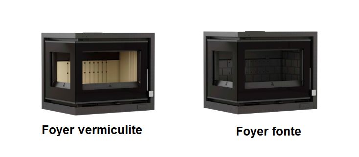 Inserto à bois d'angle ventilé - FIREMATIC Lora-I 12.6 kW