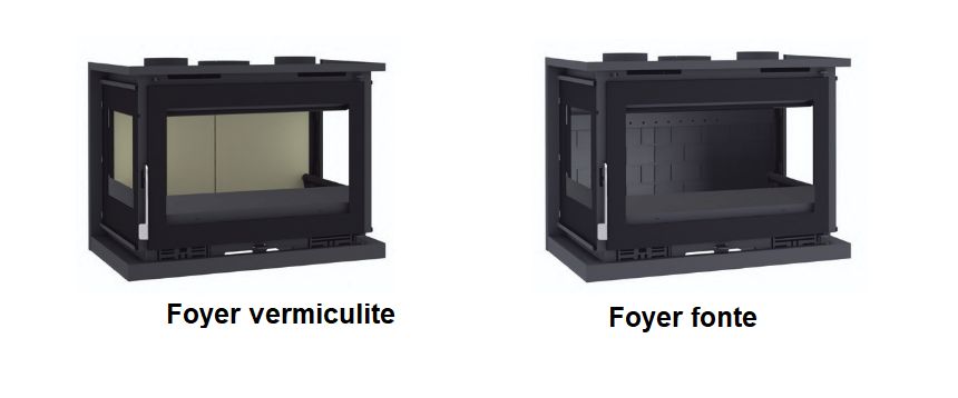 Inserto à bois 3 vitres ventilé - FIREMATIC Dali 12.6 kW