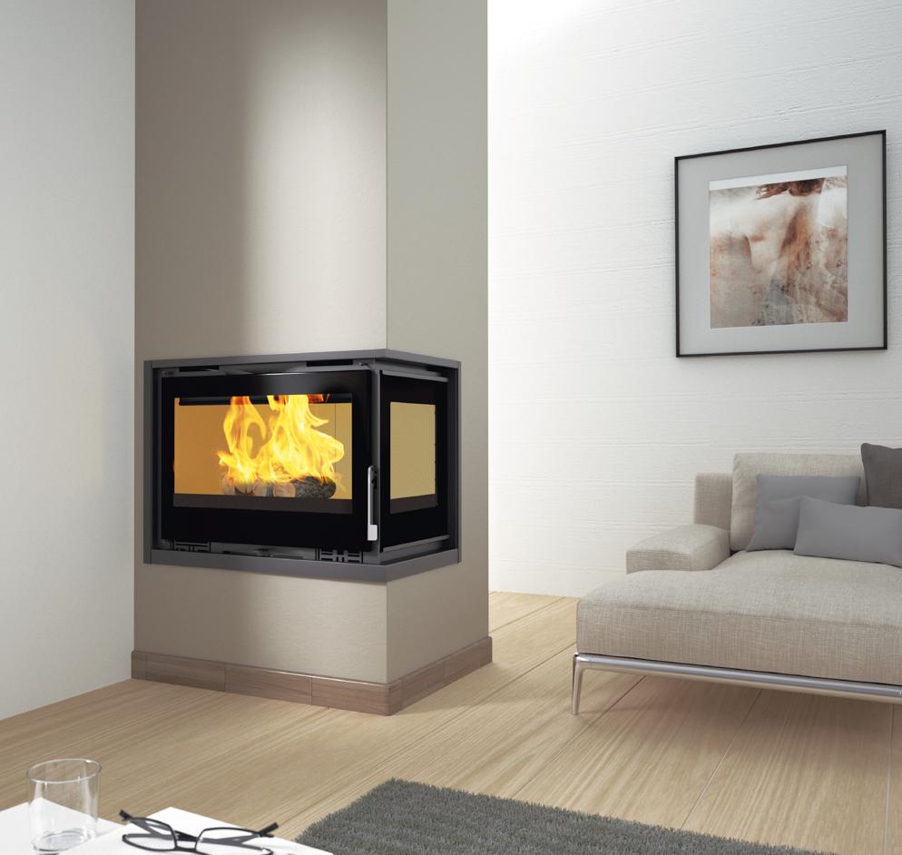 Inserto à bois 2 vitres ventilé - FIREMATIC Jenn-D 12.8 kW