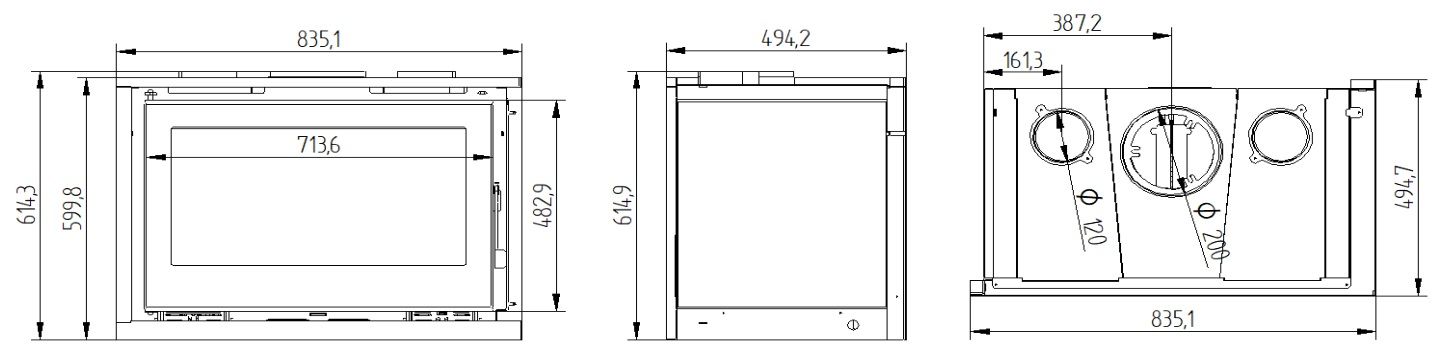 Inserto à bois 2 vitres ventilé - FIREMATIC Jenn-D 12.8 kW