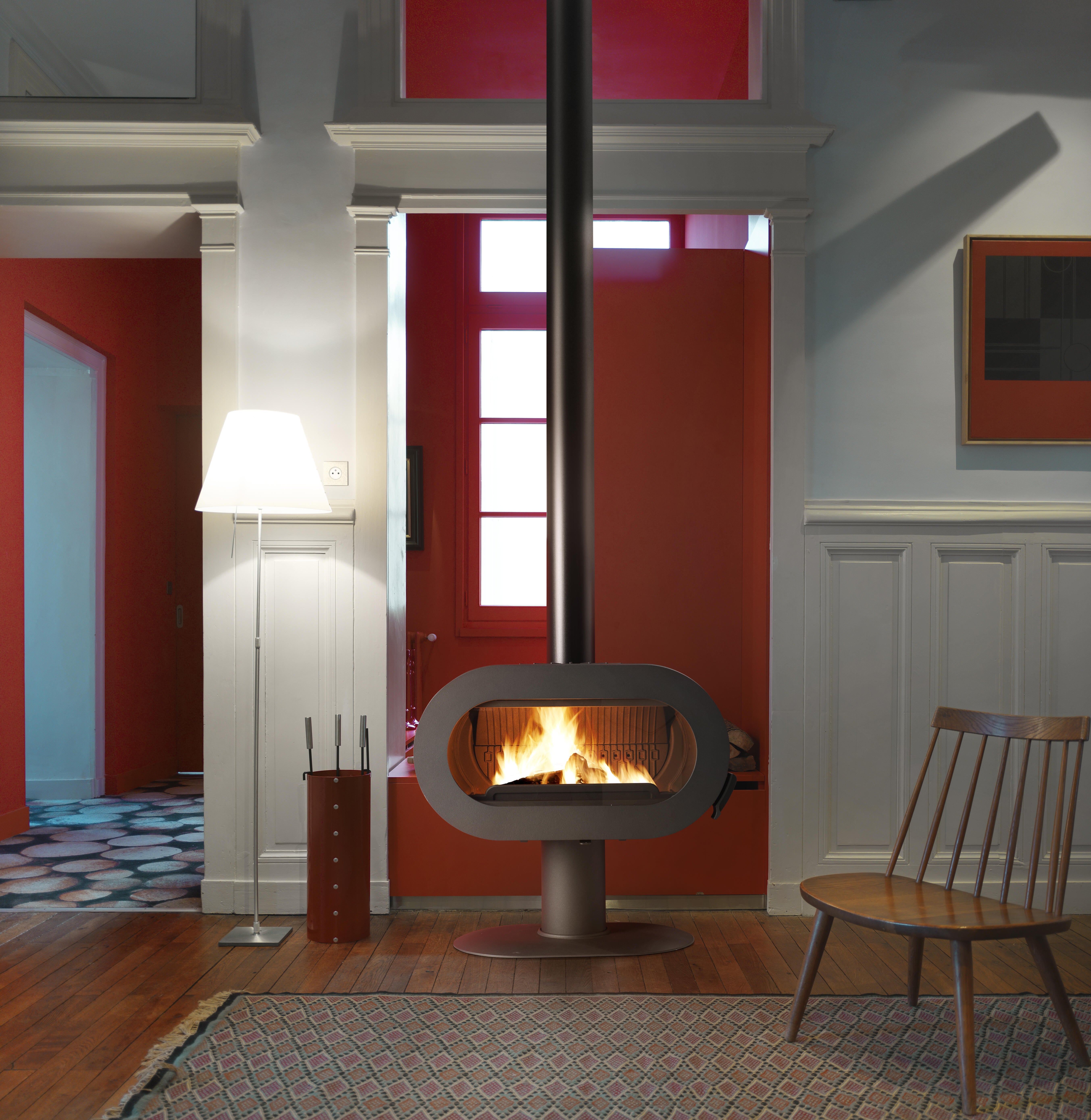 Stufa a legna INVICTA Fifty sur pied anthracite, 10 kW