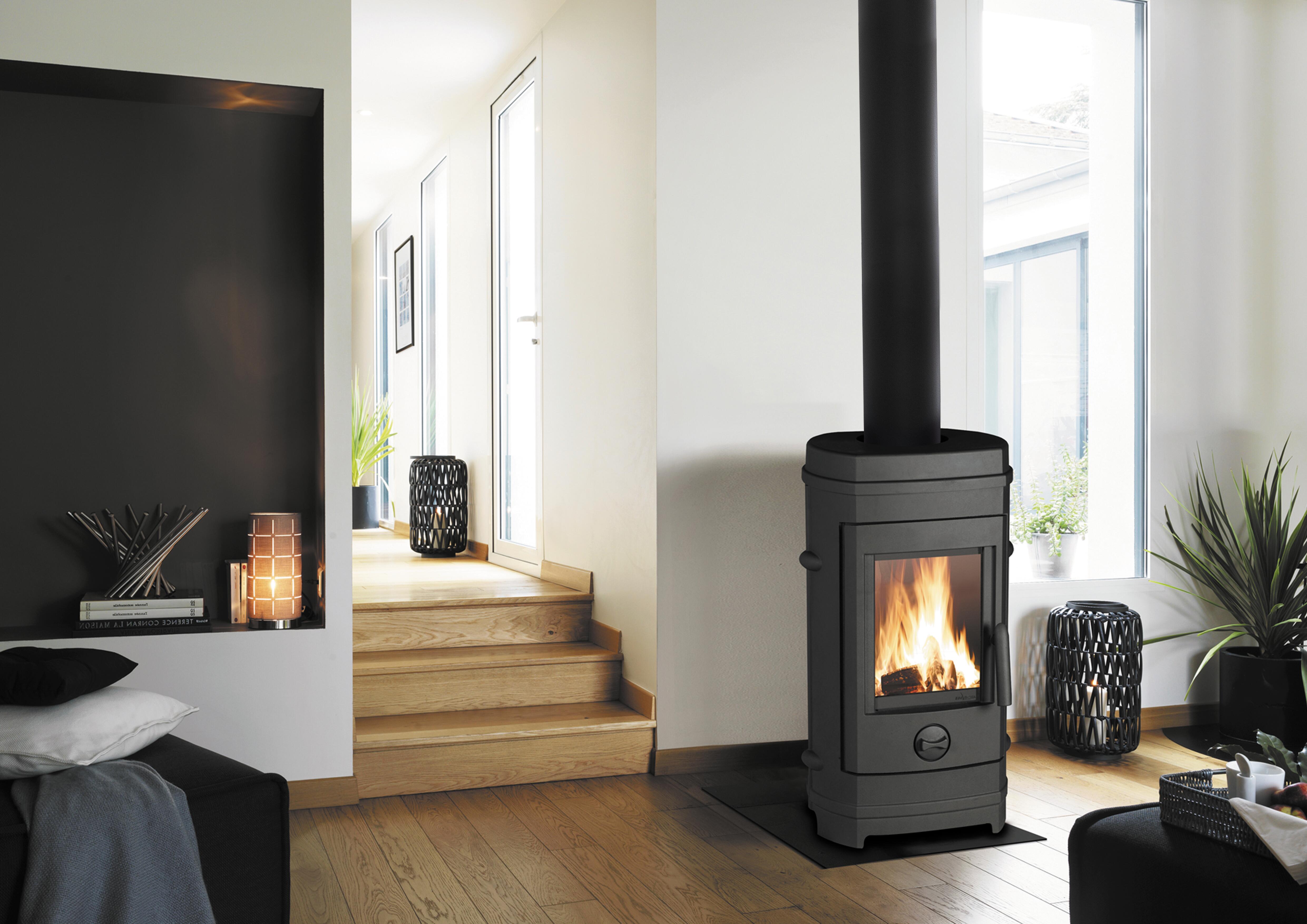 Stufa a legna INVICTA Remilly gris, 7 kW