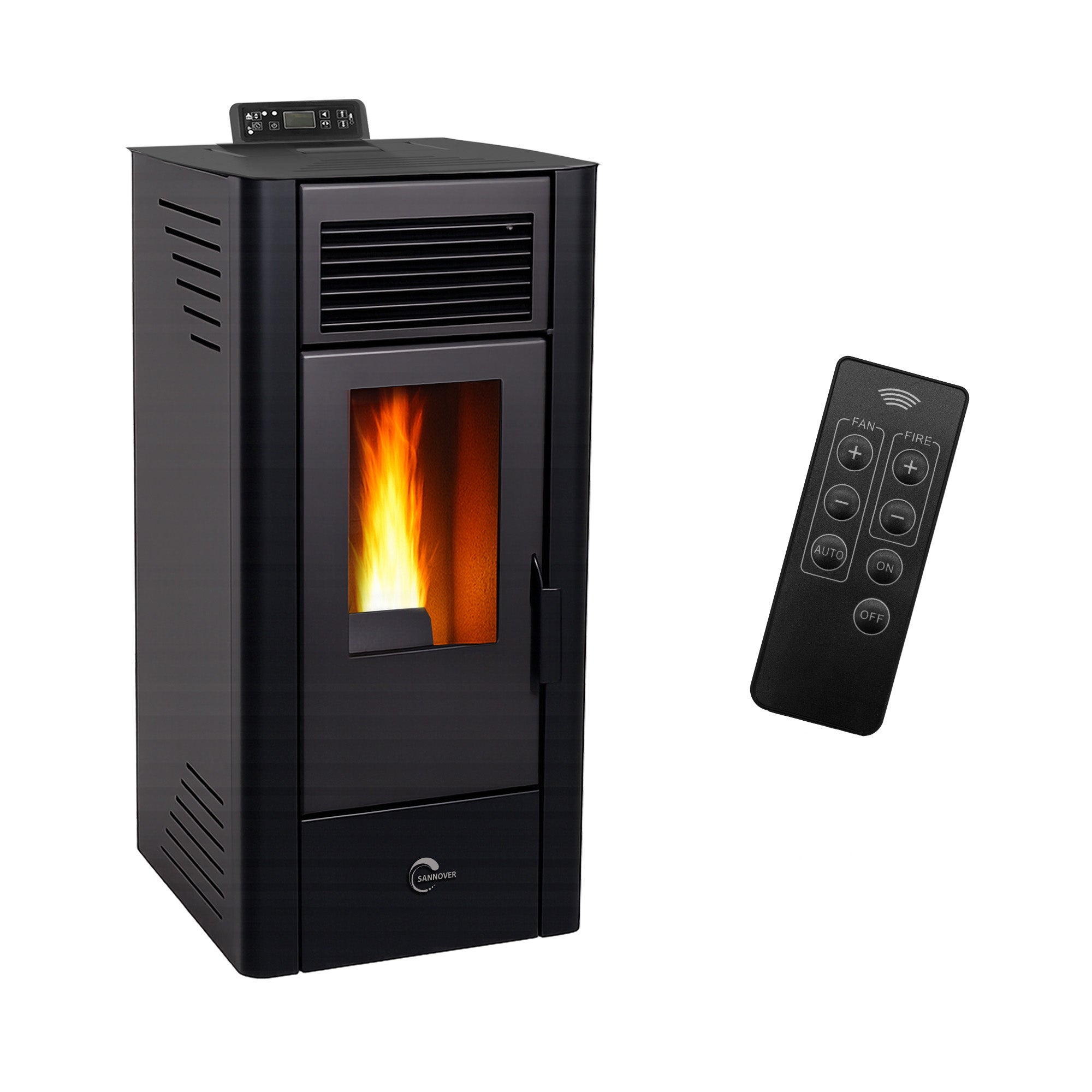 Stufa a pellet air Anita 11,6 kW Nero Sannover