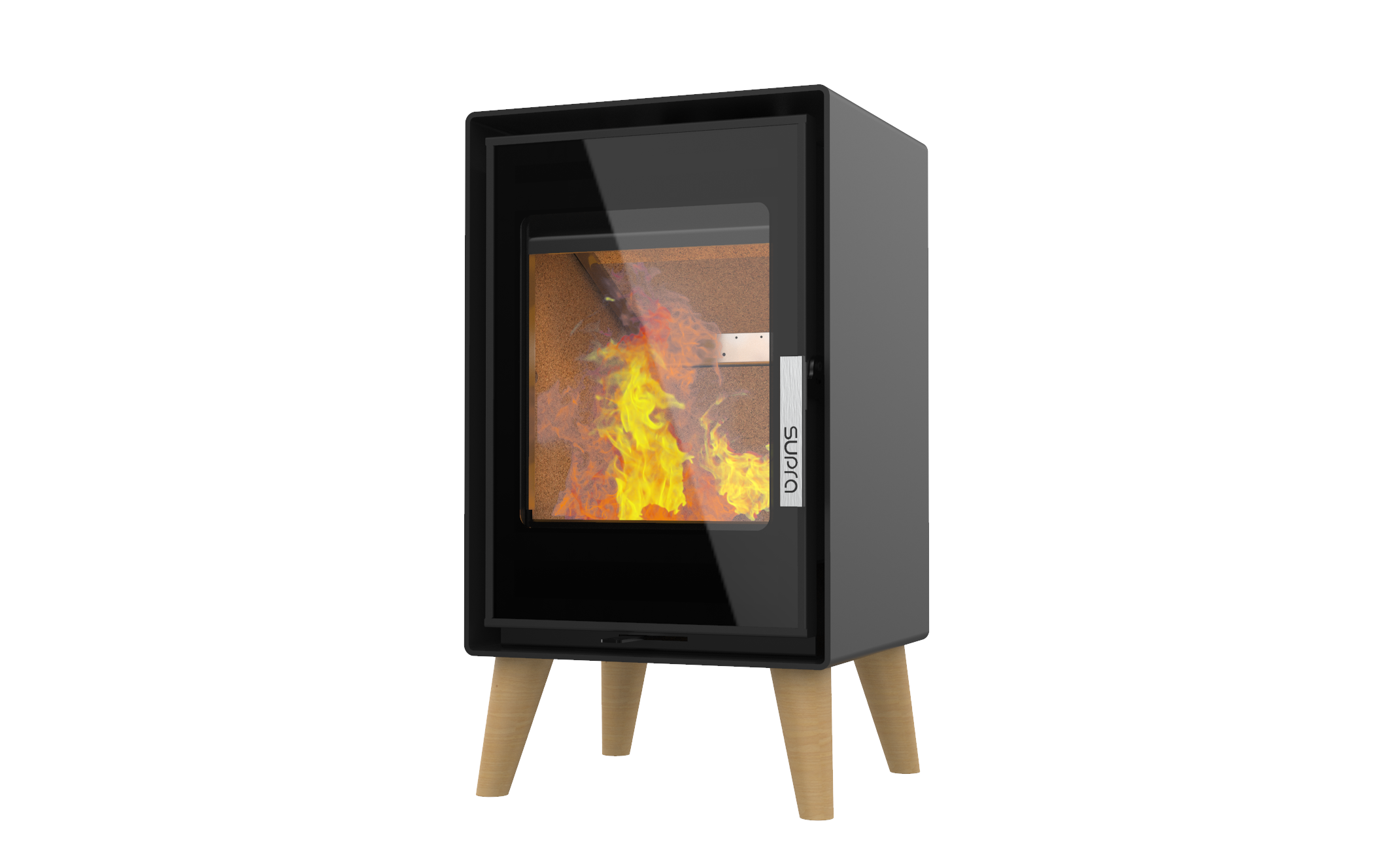 Stufa a legna SUPRA Jacco pied bois noir, 4.8 kW