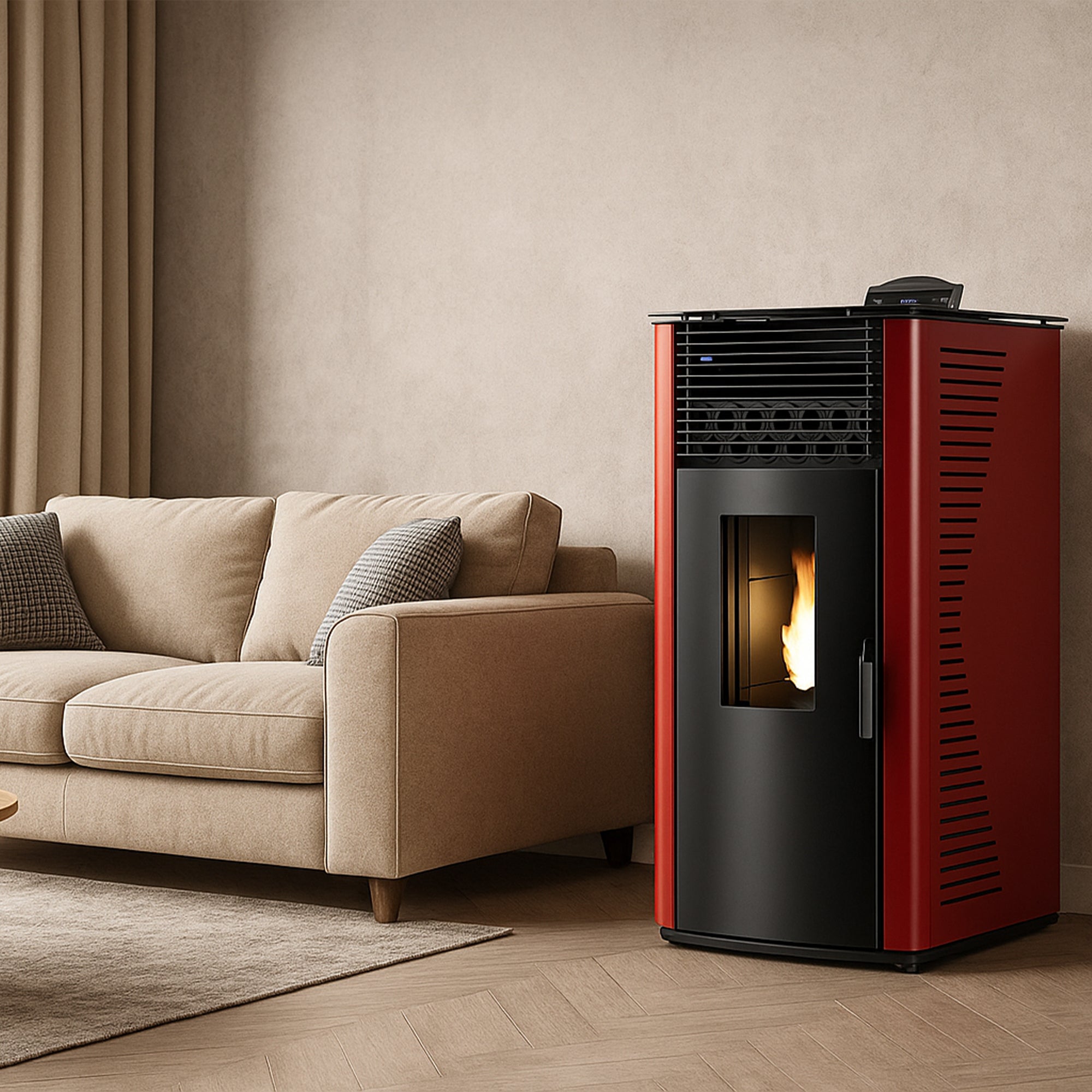 Stufa a pellet étanche Anita 12 kW Bordeaux Sannover