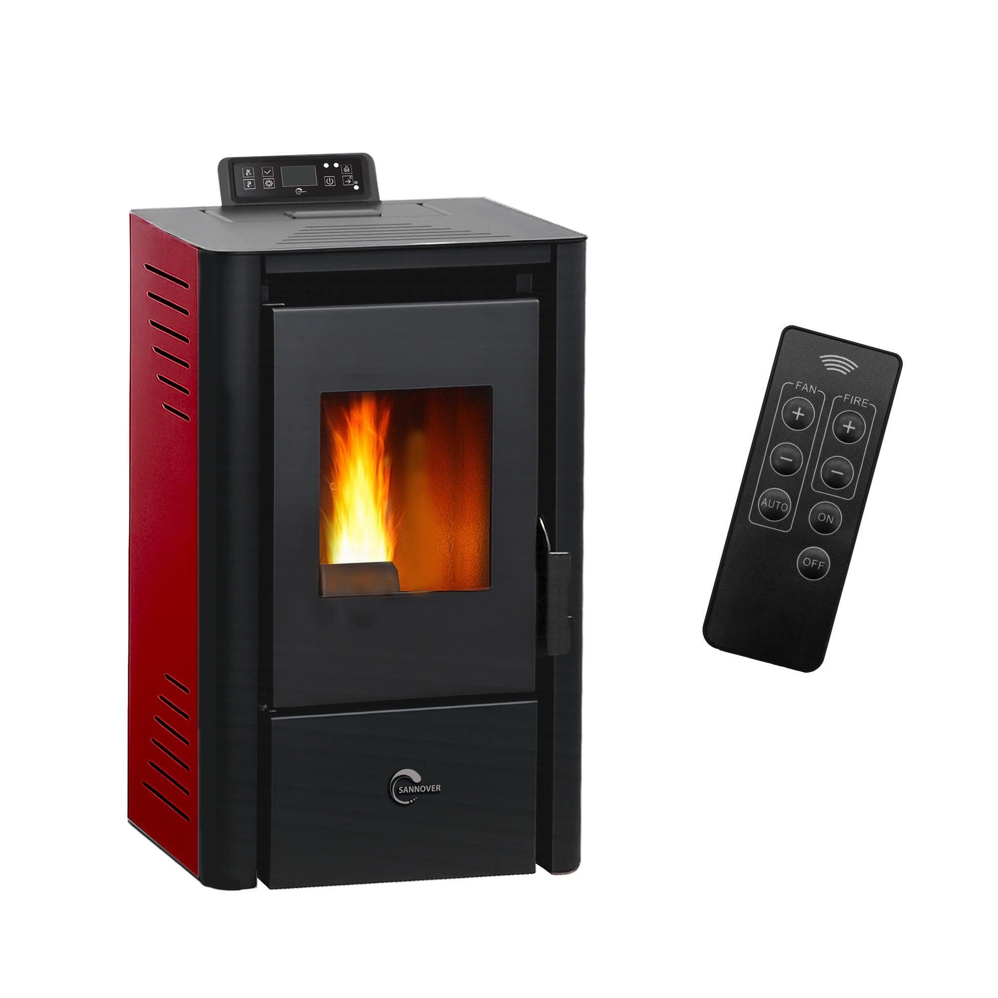 Stufa a pellet air Anita 9,4 kW Bordeaux Sannover