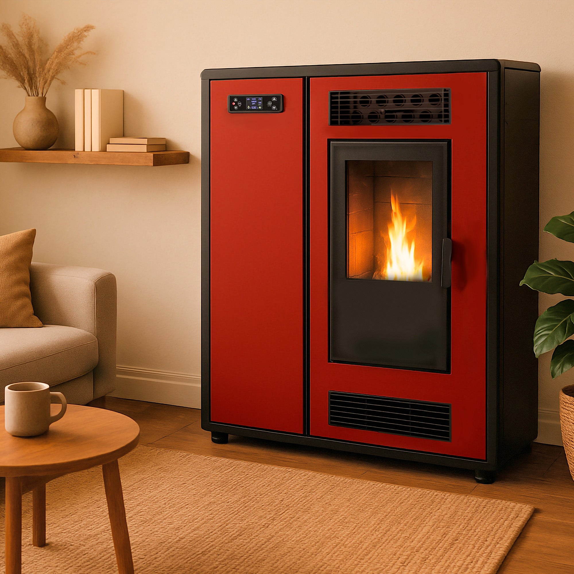 Stufa a pellet Air Slim Astral 12,2 kW Bordeaux Sannover