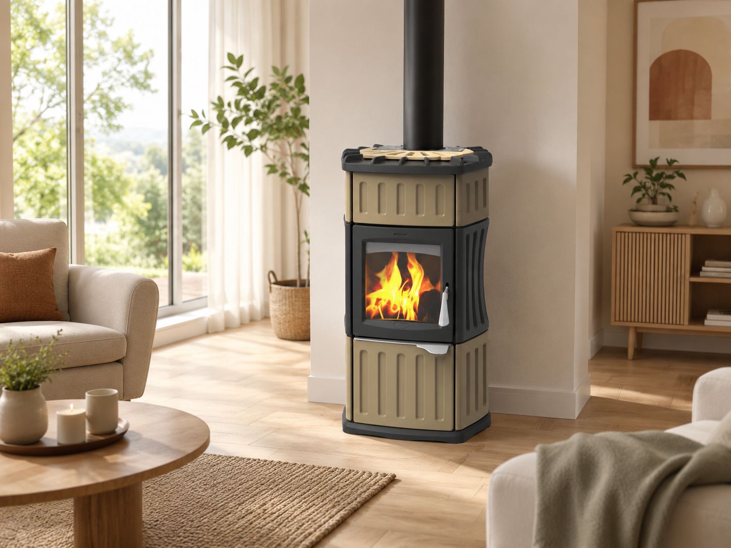 Stufa a legna céramique - LINCAR Monella 184 9.6 kW