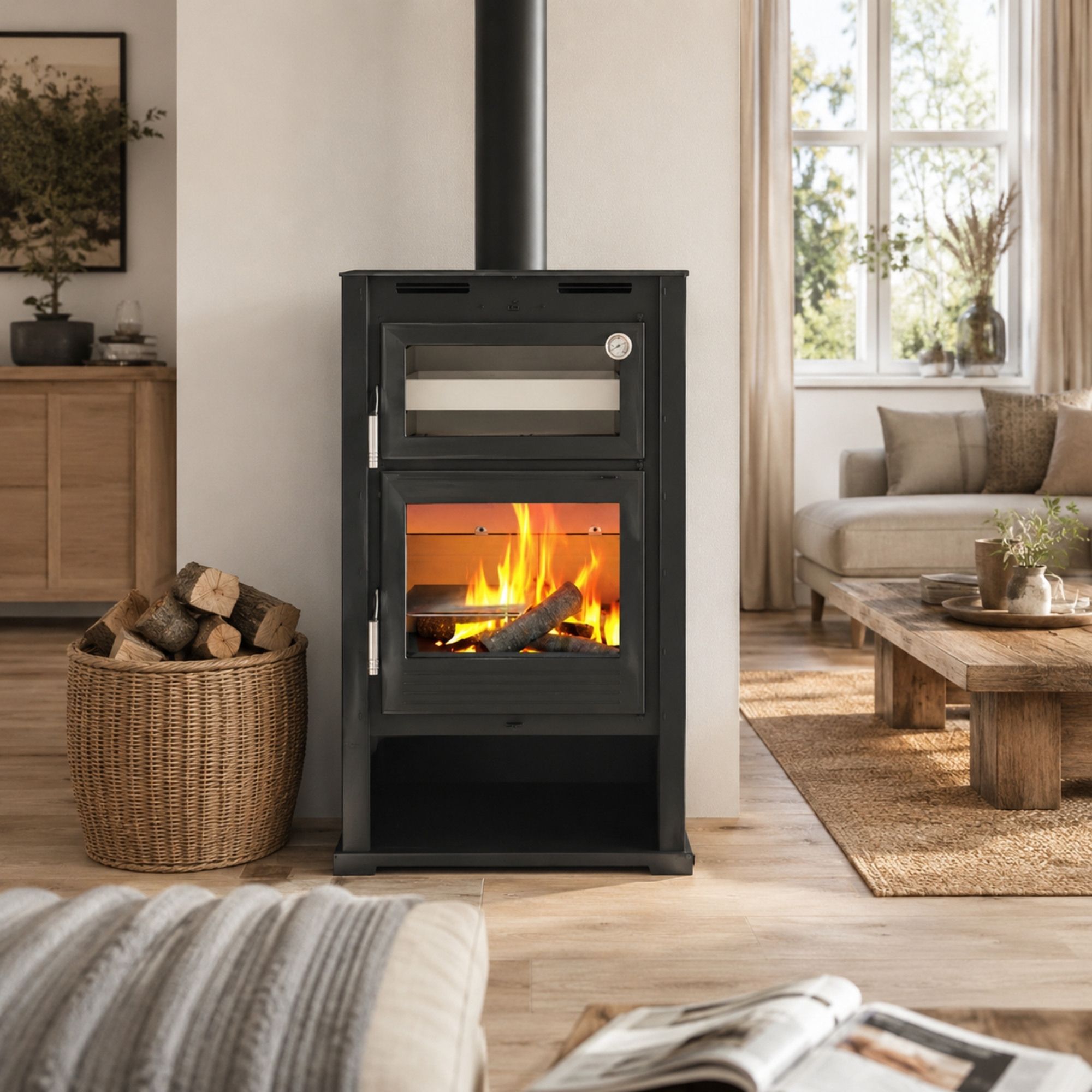 Stufa a legna ventilé avec four - FIREMATIC Kentucky 9.5 kW
