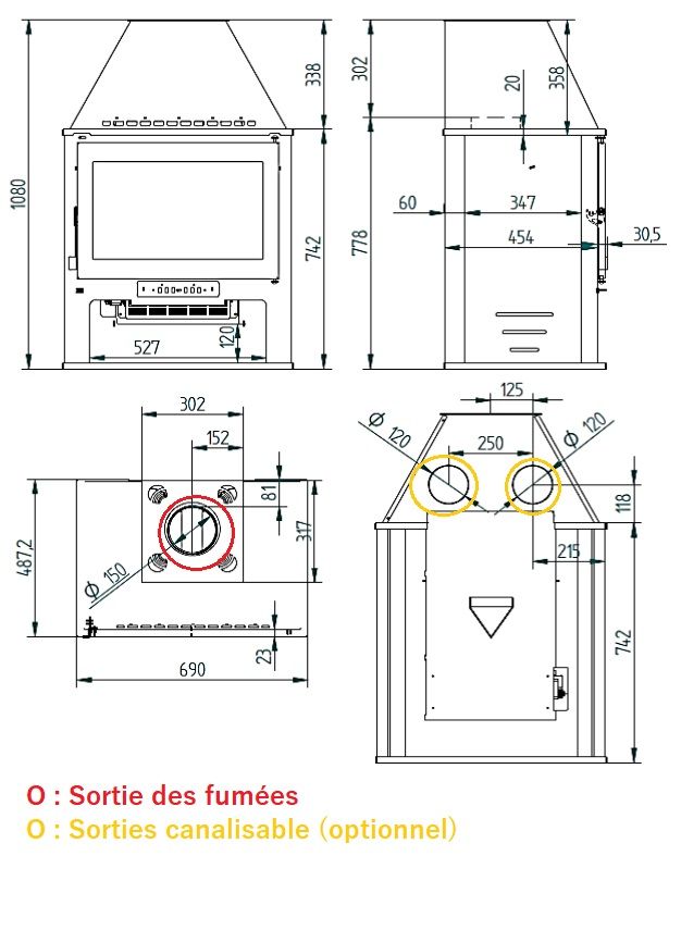 Stufa a legna ventilé - FIREMATIC Boston Luxe 12.6 kW