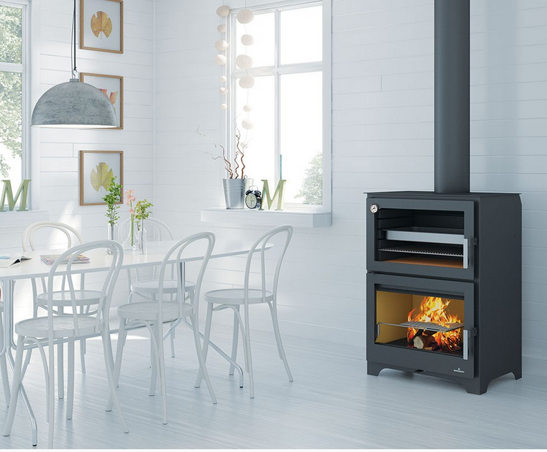 Stufa a legna raccordable avec four - BRONPI Murano 14 kW