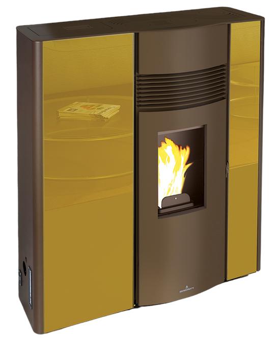 Stufa a pellet extra-plat option canalisable - BRONPI Olivia 11 kW