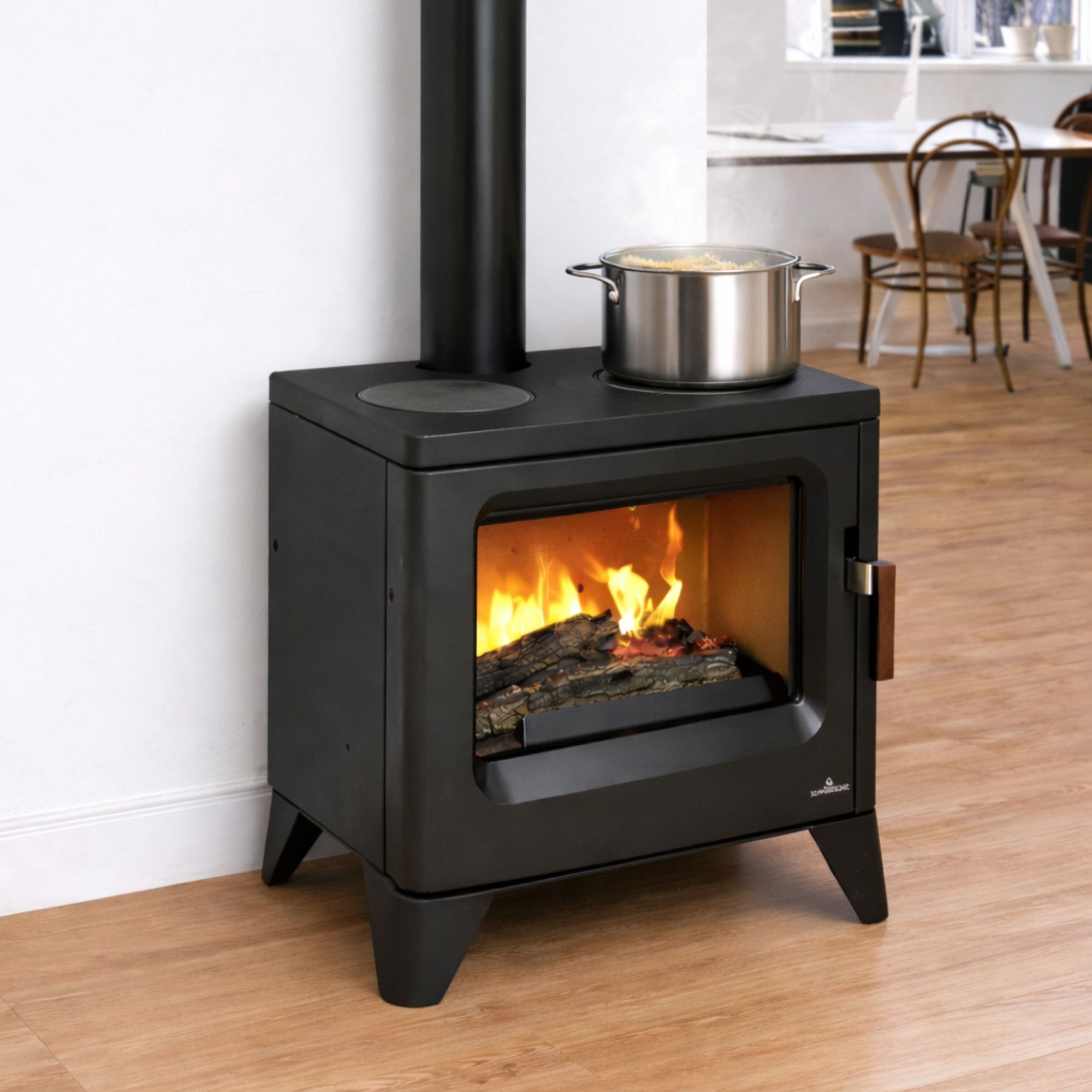 Stufa a legna raccordable avec plaques de cuisson - BRONPI Orly-C 6 kW