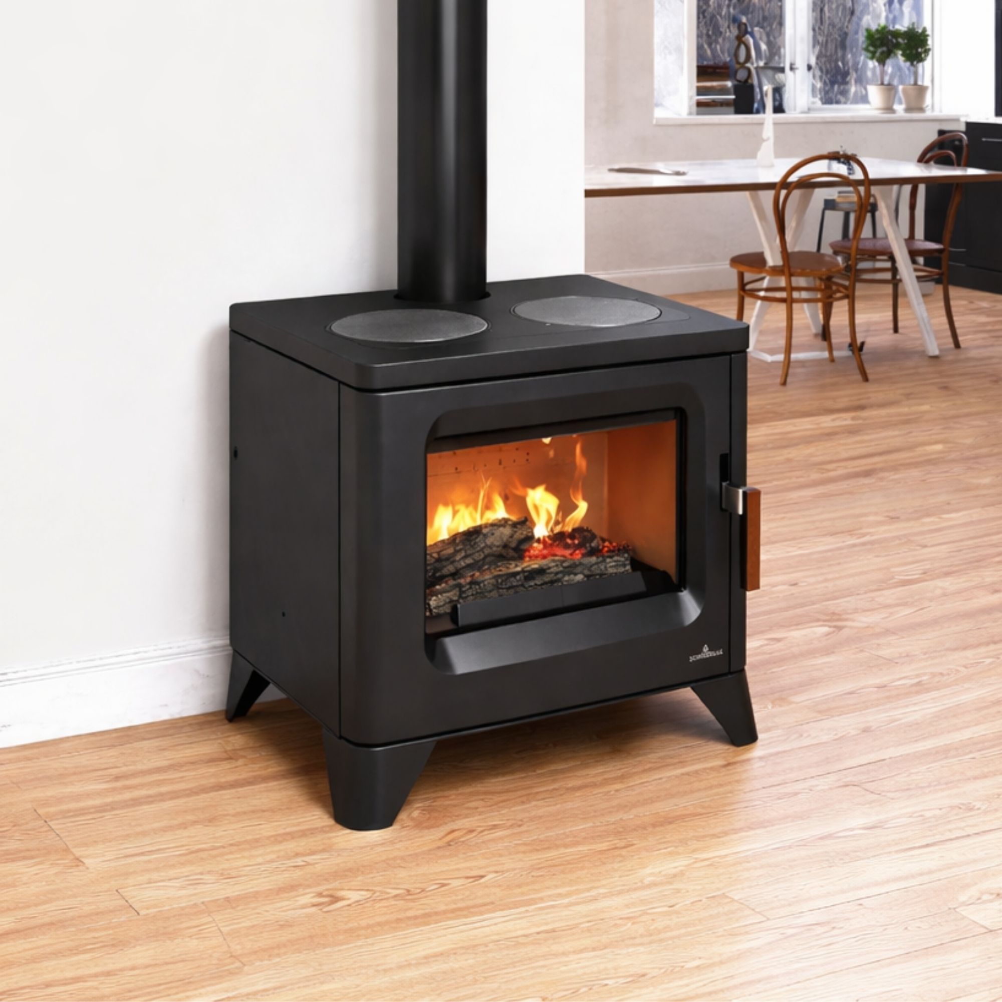 Stufa a legna raccordable avec plaques de cuisson - BRONPI Orly-C 6 kW