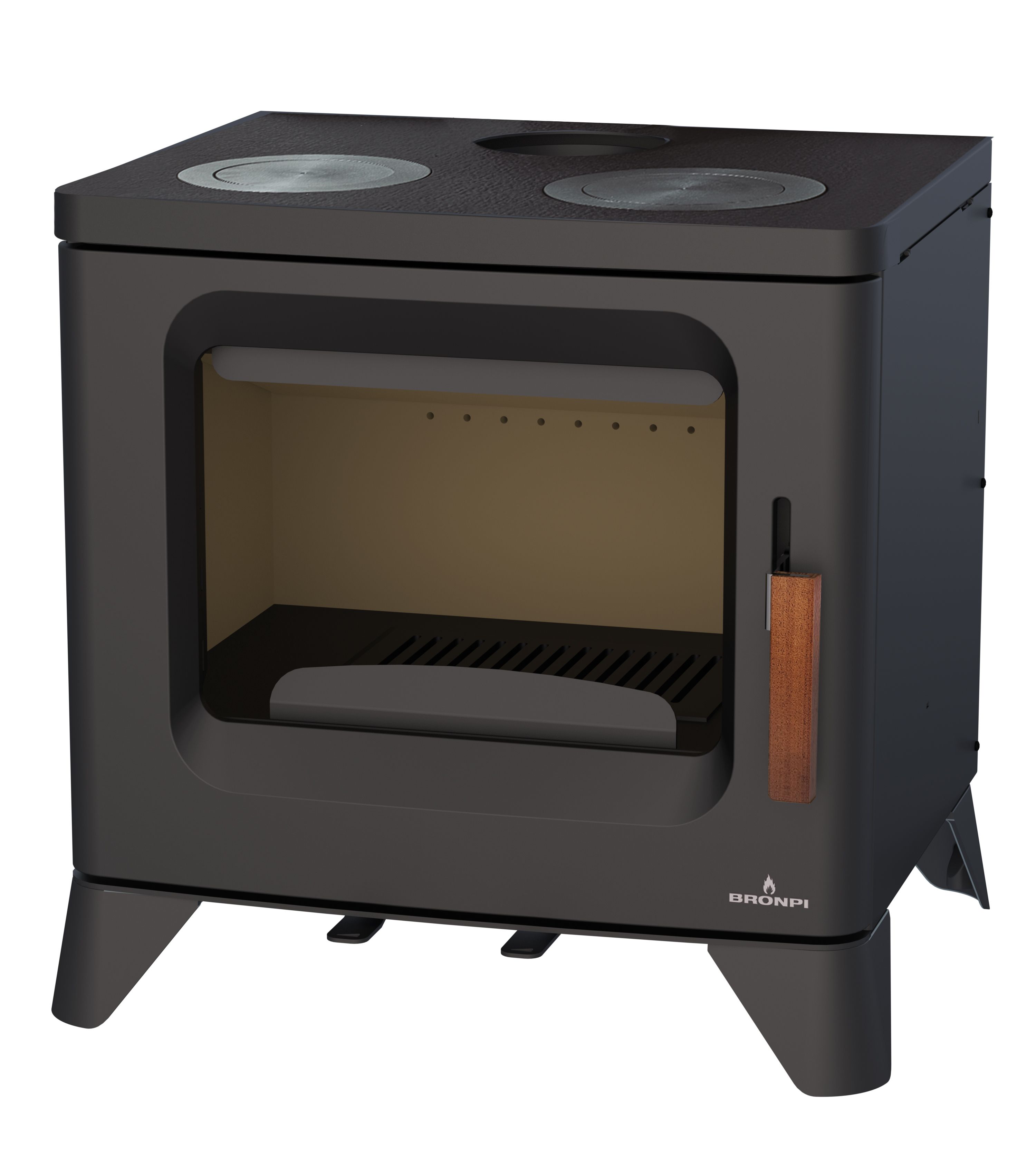 Stufa a legna raccordable avec plaques de cuisson - BRONPI Orly-C 6 kW