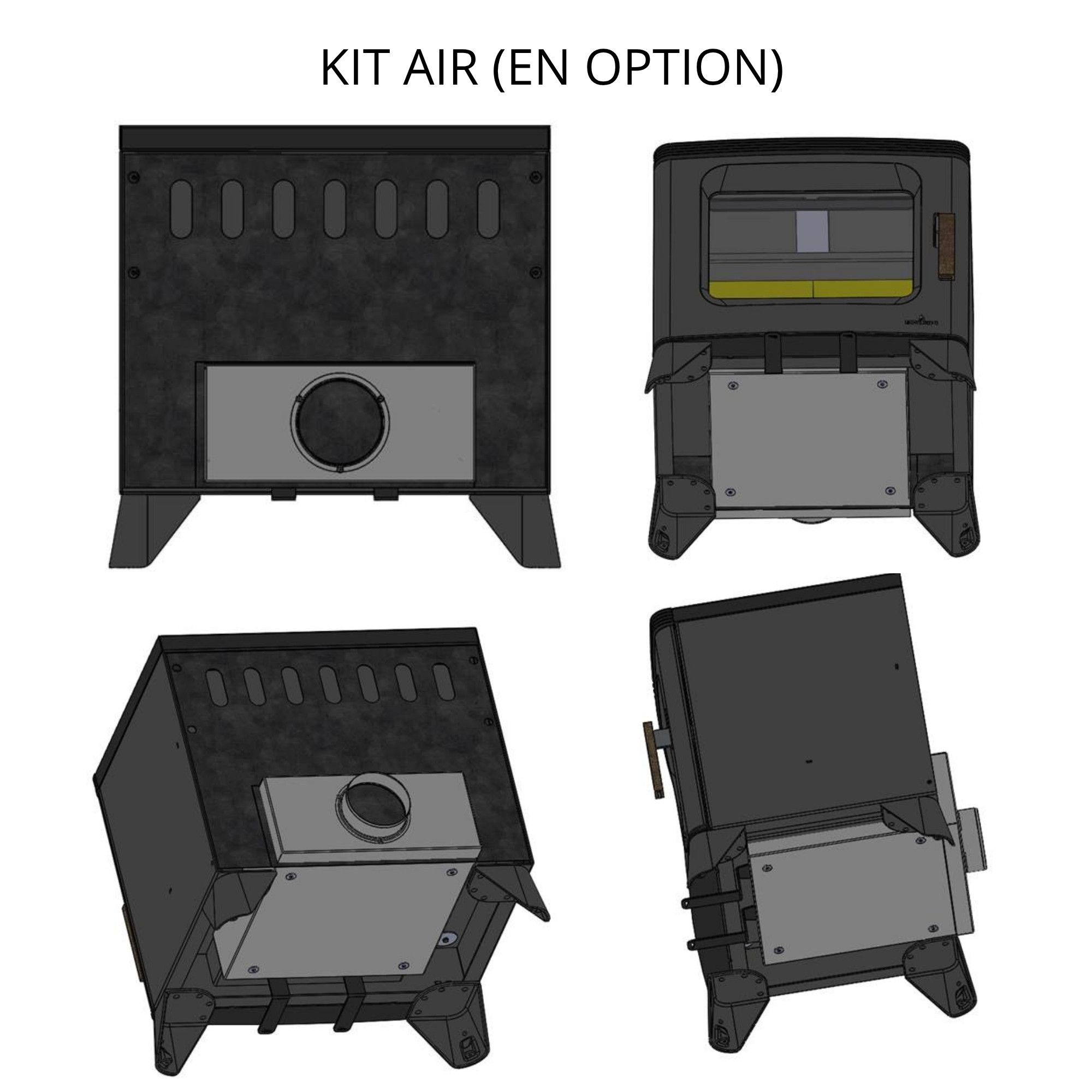 Stufa a legna raccordable avec plaques de cuisson - BRONPI Orly-C 6 kW