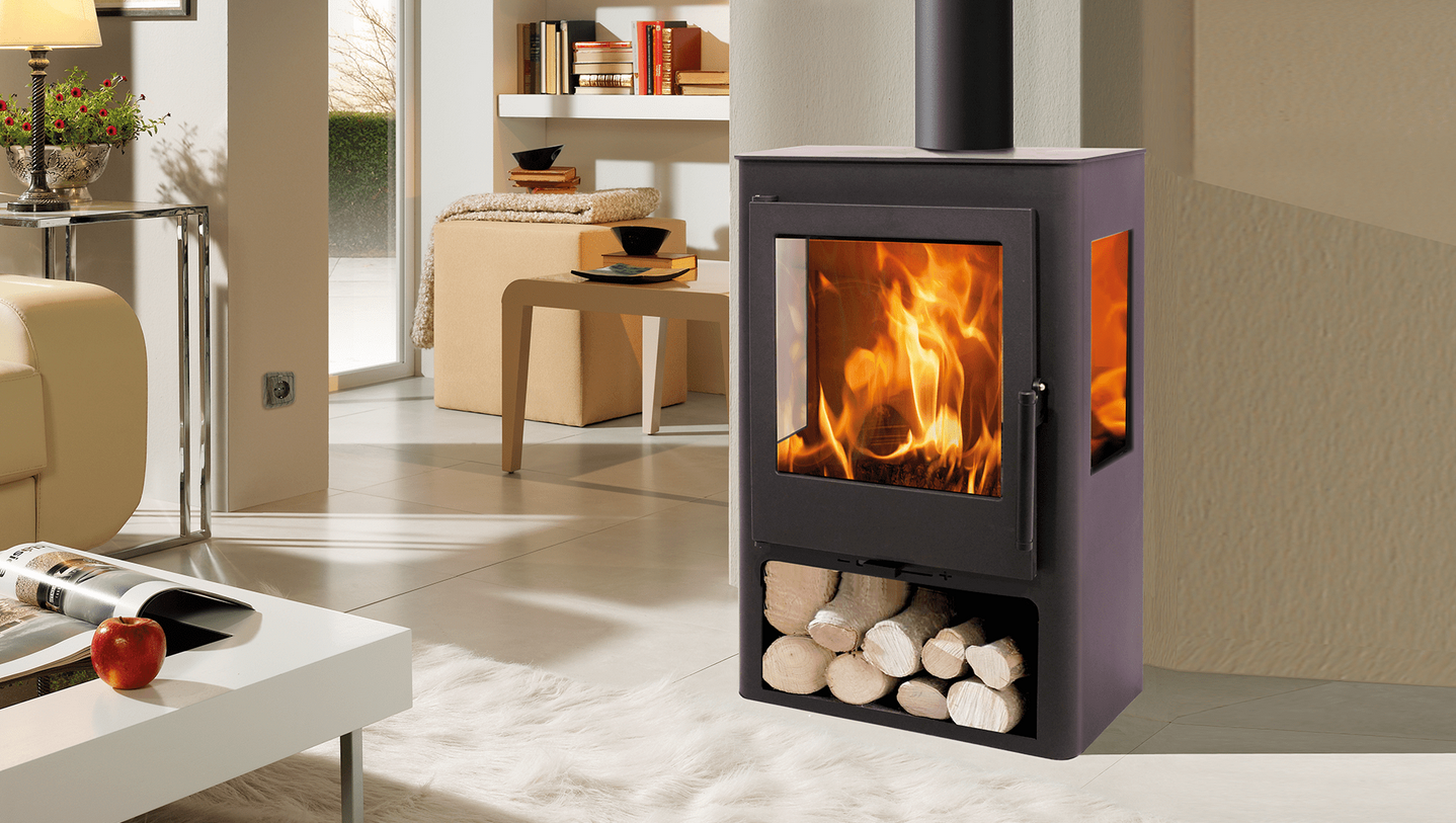 Stufa a legna 3 vitres - PANADERO Coral 3V 5.4 kW